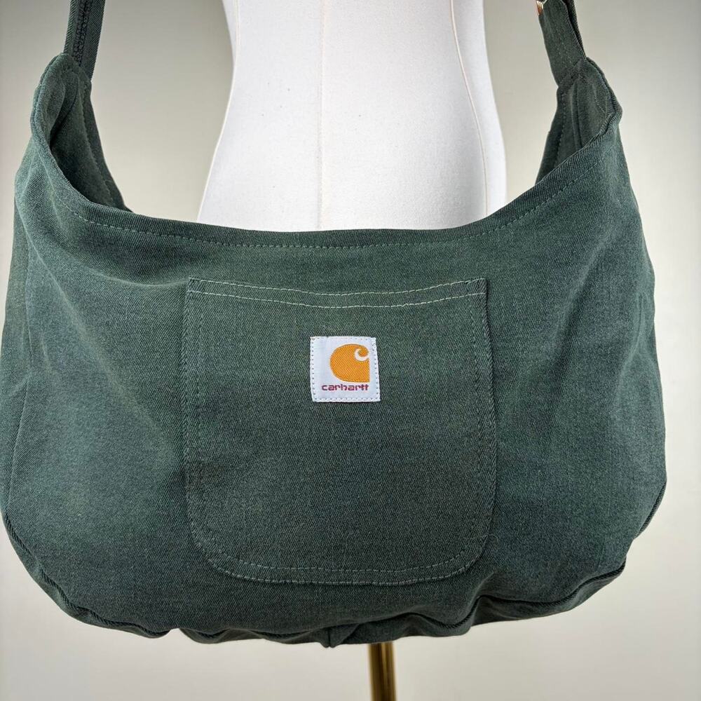 Custom upcycled carhartt sling bag